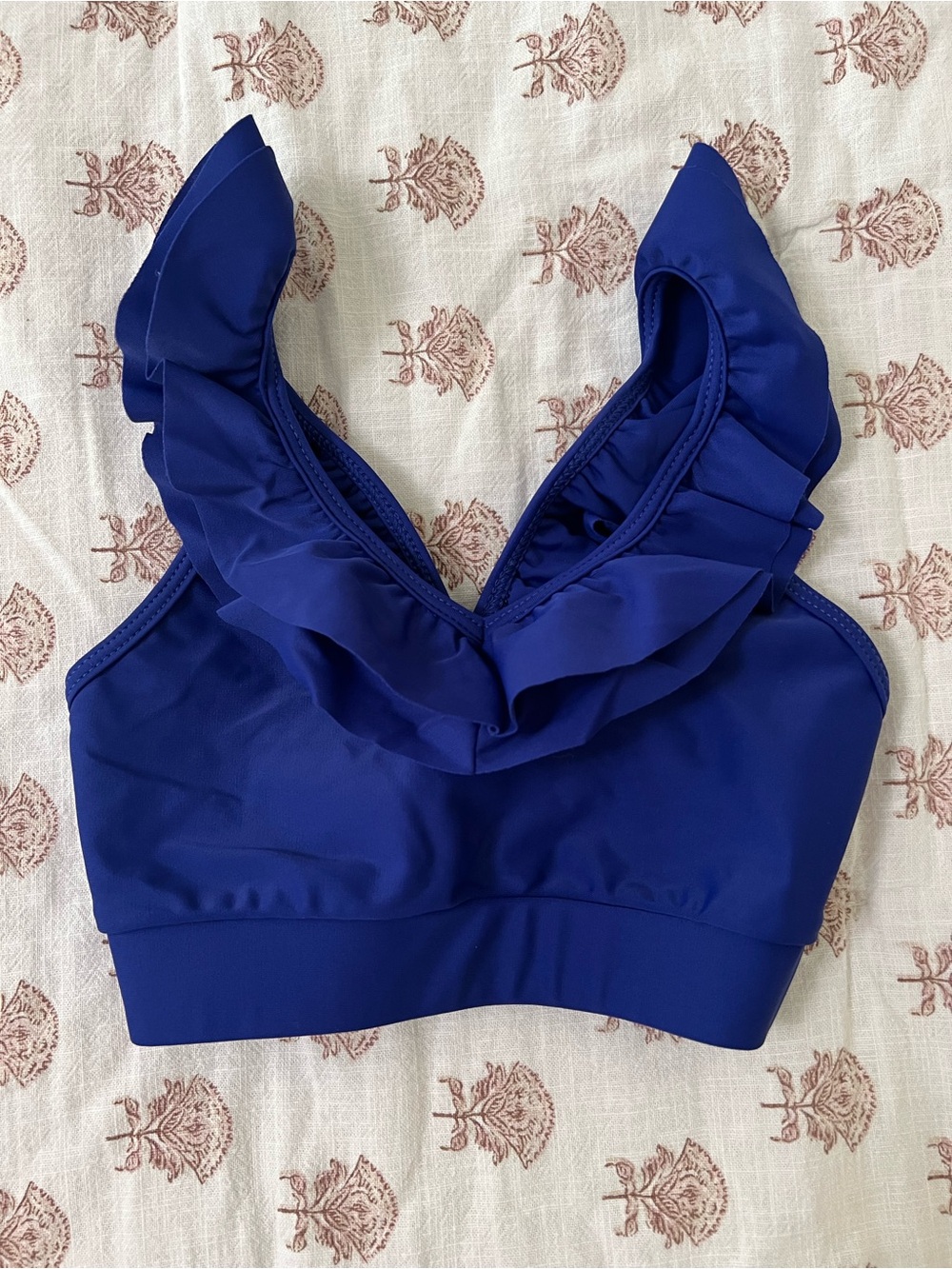 Girls' Ruffle V-Neck Tank Top - Royal Blue